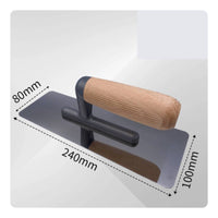 Wear-Resistant Stainless Steel Plastering Trowel Thickened Blade Beech Wood Handle Trowel Long-Lasting Flat Masonry Spreader Provides Even Finish for Plasterers, Construction Workers, DIY Enthusiasts, Home Renovation, Floor Leveling, Tile Setting