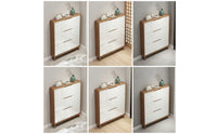 Shoe Organizer with Flip Doors Shoe Storage Cabinet Space-Saving Furniture for Entryway, Hallway, Apartment