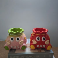 Cartoon Resin Figurine Creative Money Flower Desktop Storage Pen Holder Anti-Anxiety Resin Craft