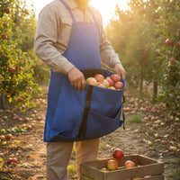 Quick Release Harvesting Apron Adjustable Straps Fruit Picking Apron Waterproof Produce Harvesting Pouch for Gardeners