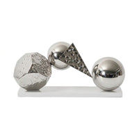 Geometric Sculpture Abstract Decorative Sculpture Mirror Finish for Living Room