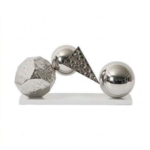 Geometric Sculpture Abstract Decorative Sculpture Mirror Finish for Living Room