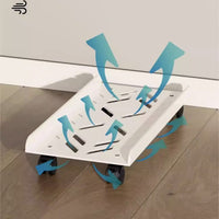 Computer Host Tray Stand with Wheels Mobile Base Shelf for Home Office