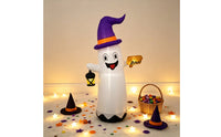 Inflatable specters with Witch Hat Weather-Resistant specters Inflatable with Lantern Yard Decoration for Porch