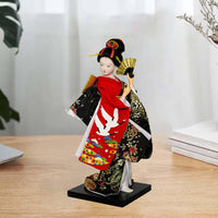 Japanese Geisha Doll Collectible Kimono Doll Figurine Vibrant Colors for Desktop