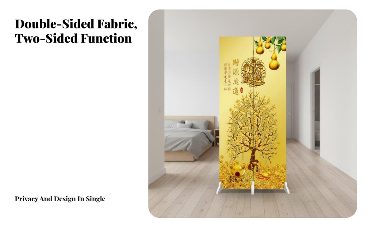 Movable Folding Panel Screen Double-Sided Room Divider Modern Modern Design Area Separator Privacy Protection for Small Apartment Residents, Remote Workers, Bedroom, Hallway, Studio, Restaurant