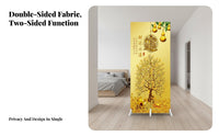 Movable Folding Panel Screen Double-Sided Room Divider Modern Modern Design Area Separator Privacy Protection for Small Apartment Residents, Remote Workers, Bedroom, Hallway, Studio, Restaurant