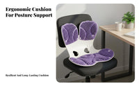 Universal Fit TPE Honeycomb Back Support Cushion Breathable Sedentary Relief Cushion Lightweight for Adults, Students, Classroom, Car, Floor