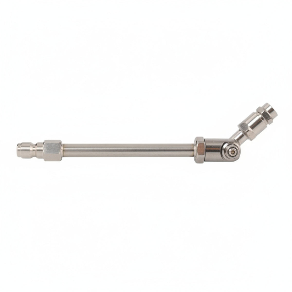 Swivel Head Mechanical Spray Nozzle Copper Spray Wand Adjustable Stainless Steel Body Quick Connection Threaded Rod Suitable for Air-conditioner Cleaning Equipment Maintenance