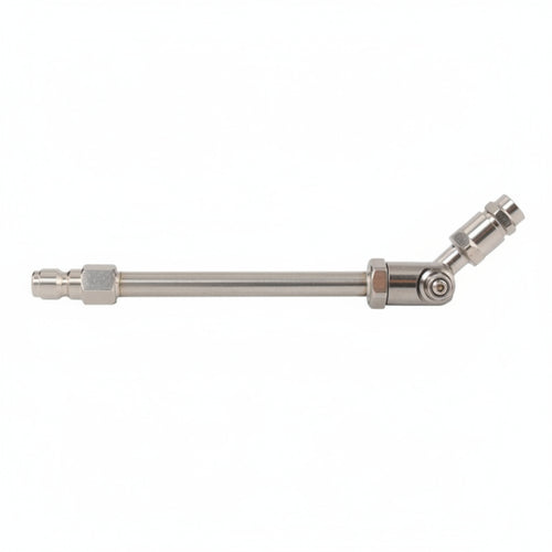 Swivel Head Mechanical Spray Nozzle Copper Spray Wand Adjustable Stainless Steel Body Quick Connection Threaded Rod Suitable for Air-conditioner Cleaning Equipment Maintenance