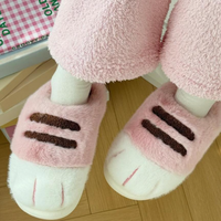 Warm Plush Indoor House Shoes Soft Lined Thick Sole