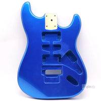Metallic Blue Poplar Electric Guitar Body for DIY Assembly and Modification