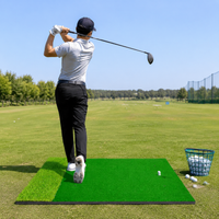 Golf Practice Mat, 150cm, Artificial Turf, 10mm Base, Home Practice, Shot Mat
