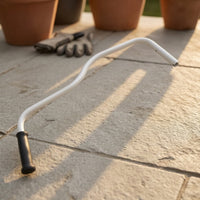 Brush Cutter Handlebar Left Metal Handlebar Replacement Ergonomic Non-slip Grip Curved Open-tube Structure Durable Feature Suitable for Home Care Lawn Maintenance