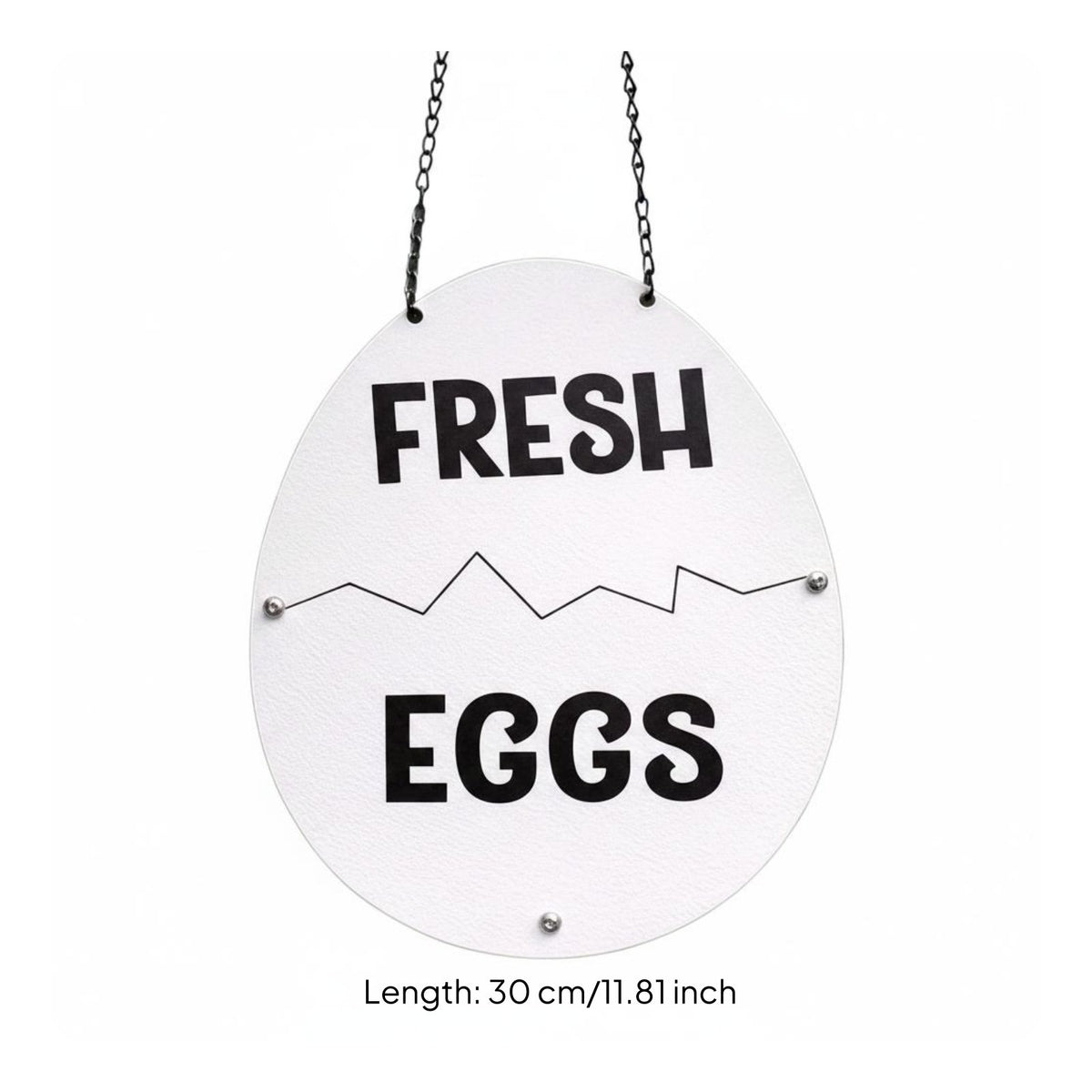 Farm Eggs Sign Easy to Hang Home Decor Double-Sided Print for Chicken Coop, Barn
