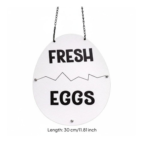 Farm Eggs Sign Easy to Hang Home Decor Double-Sided Print for Chicken Coop, Barn