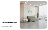 Curved Sectional Booth configurable Design Lowheight curved-Shaped Sofa dense Foam Space-Saving for Clinic, Lounge Area, Lobby