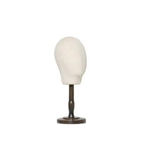 Multi-Purpose Tabletop Hat Stand Solid Wood Wooden Mannequin Head Maintains Shape Countertop Cap Display Stable Base for Retailers, Boutique, Dressing Room, Closet
