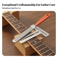 Fretboard Protection Guitar Fret File Set Stainless Steel Guitar Fret Dressing Kit Long-Lasting for DIY Enthusiasts, Music Studio, Workshop