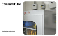 Humidity Control System Electrical Safety Tool Cabinet Digital Display Dehumidifying Safety Cabinet Rust-Proof Glass Door Tool Locker Heavy Duty for Electricians, Power Utility Technicians, Maintenance Workers, Substations, Workshops, Construction Sites