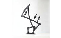 Modern Iron Sculpture Black Abstract Sculpture Elegant Statue Minimalist for Homeowners, Shelf, Tabletop, Desk, Living Room