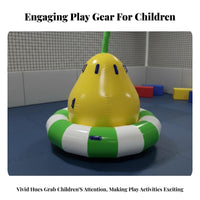 Multi-Activity Inflatable Castle Includes Slide and Seesaw Bounce House Vividly Colored Safety-Focused Design for Children