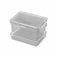 Mealworm Sifting Container Easy to Clean Multi-Layer Keeper Ventilated Live Food Box for Reptile Owners, Outdoor Observation