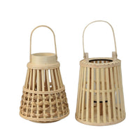 New Chinese Retro Bamboo Woven Lampshade Tabletop Decoration Candle Holder Flower Vase Wedding Arrangement Hand Lantern Classical Ornament