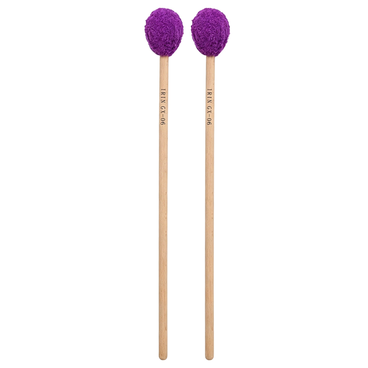 Round Marimba Mallets with Beech Wood Handle Balanced Beech Wood Mallets with Soft Heads Smooth Percussion Sticks with Fuzzy Heads Comfortable for Rehearsal