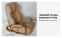 Swivel Recliner Floor Chair with Armrests Japanese Design for Study
