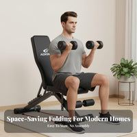 Adjustable Weight Bench Multi-Functional Adjustable Utility Bench with Pulley Fullphysique Training Sturdy Construction