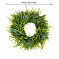 Eucalyptus Wreath with Fern Sprigs Dense for Entryway