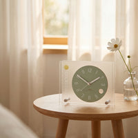 Acrylic Clock Transparent Decorative Clock Modern Compact for Desk, Bedroom