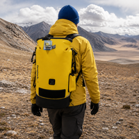 Dry Bag for Kayaking, Roll-Top Dry Bag Backpack, Waterproof for Rafting Caving Hiking, Yellow TPU Outdoor Backpack
