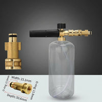 Car Wash and Car Detailing Foam Sprayer for Car Washing, High Pressure Foam Lance with 1L Bottle, Adjustable Nozzle and Quick Release Fitting
