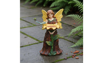 Bird Feeder Fairy Feeder Ornamental Outdoor Decor Hand-Painted Figurine for Patio