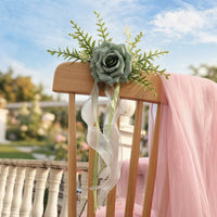 Chair-Back Flower with Ribbons Romantic for Brides