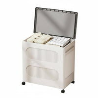 Stackable Fabric Storage Bin particleproof Closet Organizer Sturdy Frame for Bedroom