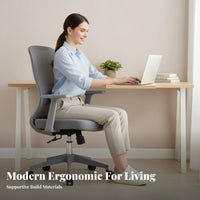 Ergonomic Mesh Swivel Chair Reclining Backrest for Study Room, Students, Gamers