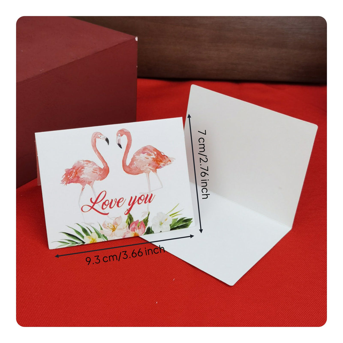 100 Pieces Small Folded Greeting Card Cute Illustrations Mini Presentation Voucher Multiple Designs Floral Design Cards for Birthdays
