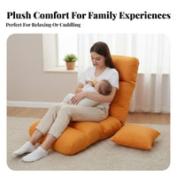 Adjustable Backrest Lounger Comfortable Supportrestsrests Adjustable Padded Lounger Multi-Functional Space-Saving