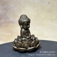 Antique-style Seated Shakyamuni Buddha Figurine for Home and Office Decor