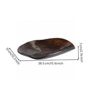 Decorative Tray Irregular Oval Serving Dish Shallow Fruit Bowl for Coffee Table, Entryway, Living Room