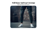 Long Knee Brace Breathable Material Long Knee Support Brace Thigh Calf Support Sleeve Non-Slip Design Knitted Compression Sleeve