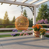 Spherical Bird Enclosure Lightweight Birdcage Hanging Hook for Outdoor