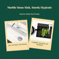 Undermount stone sink