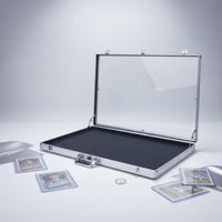 Portable Card Display Case Padded Padded Interior Hinged Display Case