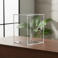 Clear Acrylic Comment Collection Box Dustproof Transparent Voting Box Multi-Versatile-Office Supply Container for School