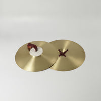 Hand Cymbals with Straps Handheld Marching Cymbals Textured Percussion Instrument for Drum Corps