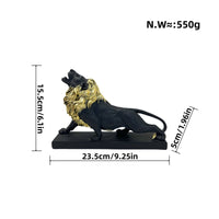 Lion Statue Collectible Resin Lion Figurine Detailed Mane for Office